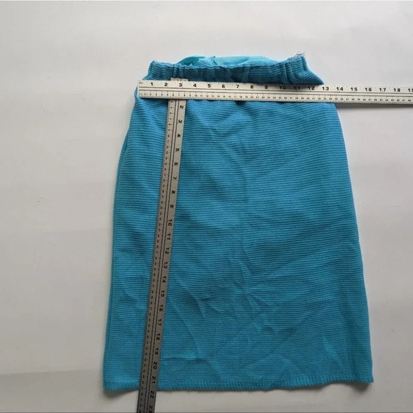 Vintage Pencil Skirt Teal Blue Homemade  Woman's - Picture 2 of 4